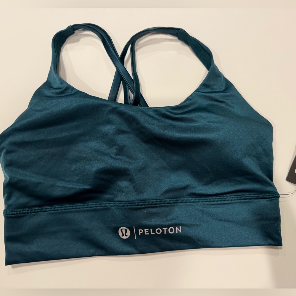 NWT Peloton Deep Teal Sports Bra - Picture 2 of 6